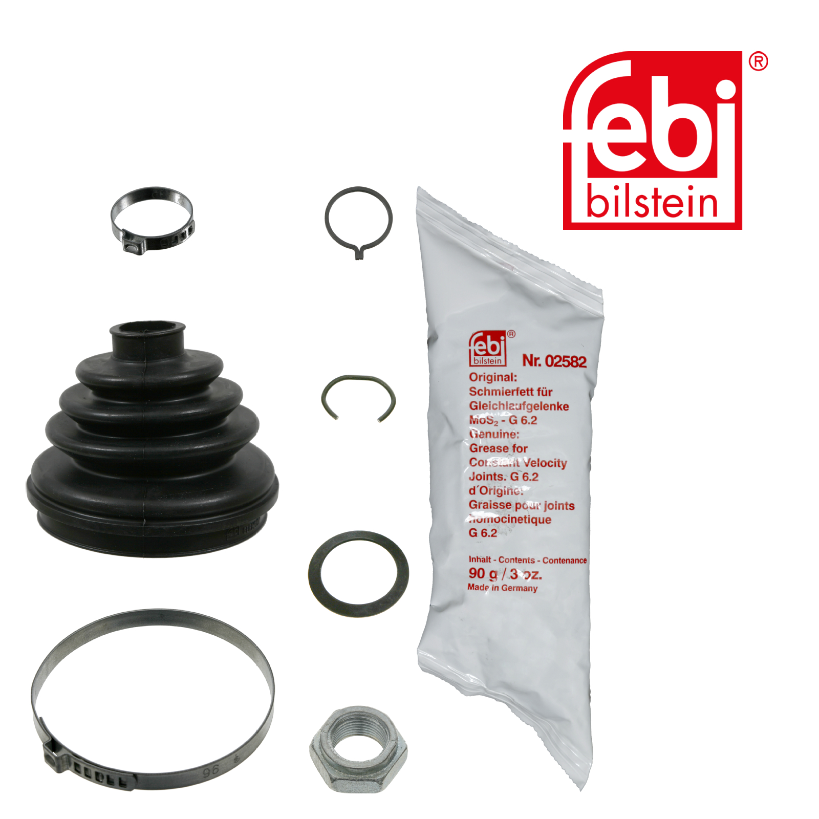 Febi Drive Shaft Bellow Kit Front Rubber 08301