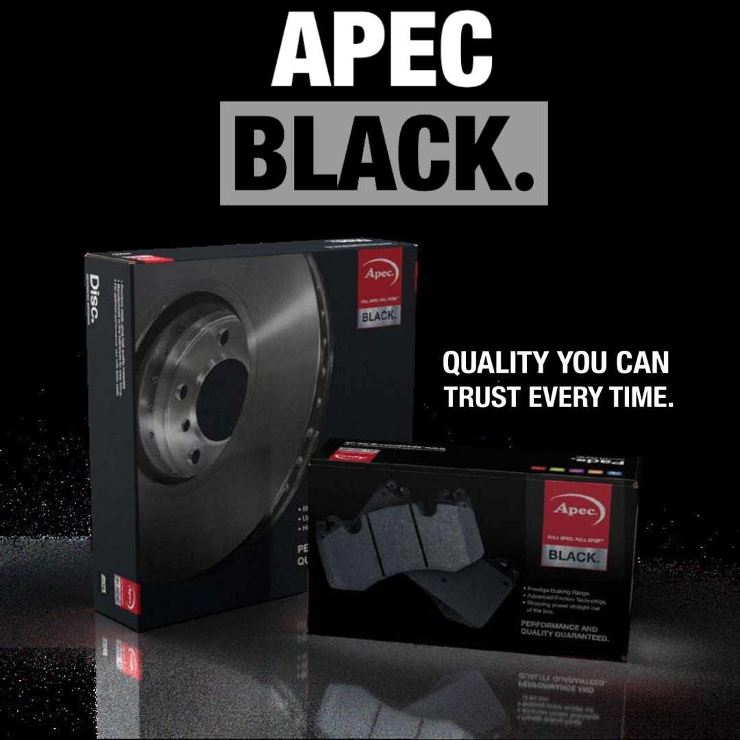 Apec Black Front Brake Pad Set fits Audi A6 C7 2014-2018 2.0 2.8 3.0