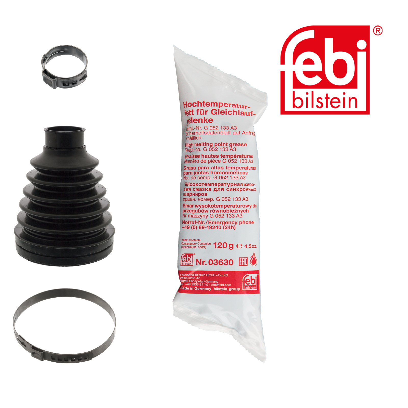 Febi Drive Shaft Bellow Kit Front Thermoplast 100440