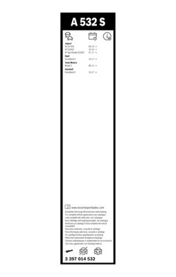 Bosch Aerotwin Wiper Blade Set 700mm + 430mm — A532S fits Fisker Ocean 2023 on