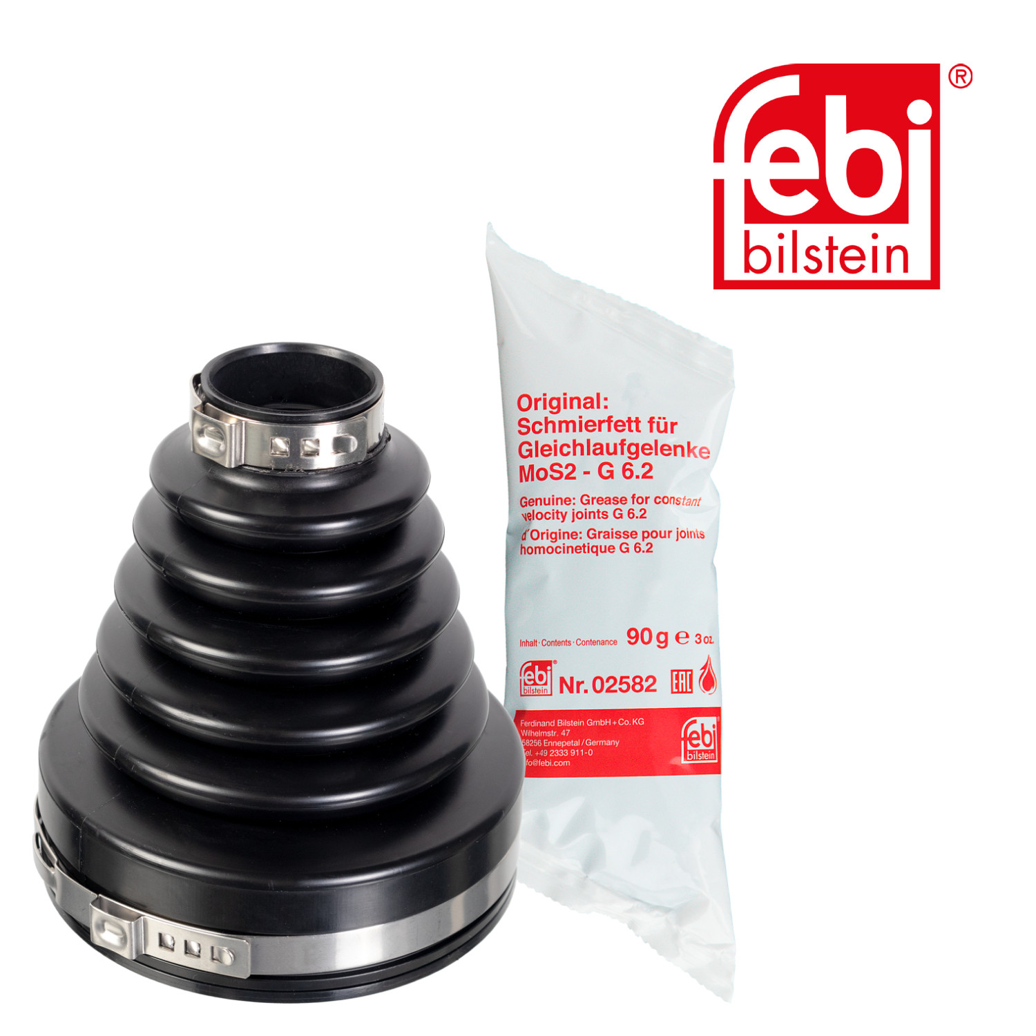 Febi Drive Shaft Bellow Kit Front Thermoplastic polyester elas 180198