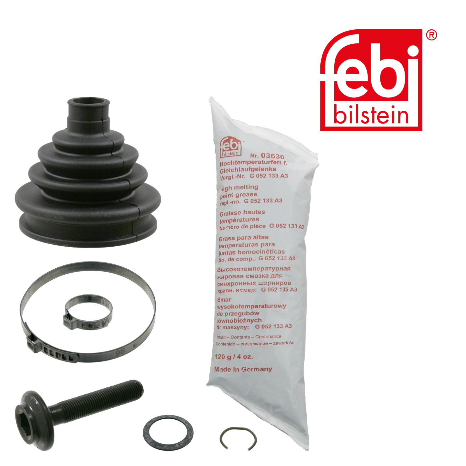 Febi Drive Shaft Bellow Kit Front Rubber 01507