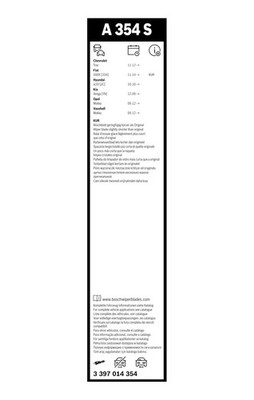 Bosch Aerotwin Wiper Blade Set 650mm + 340mm — A354S fits Chevrolet Trax