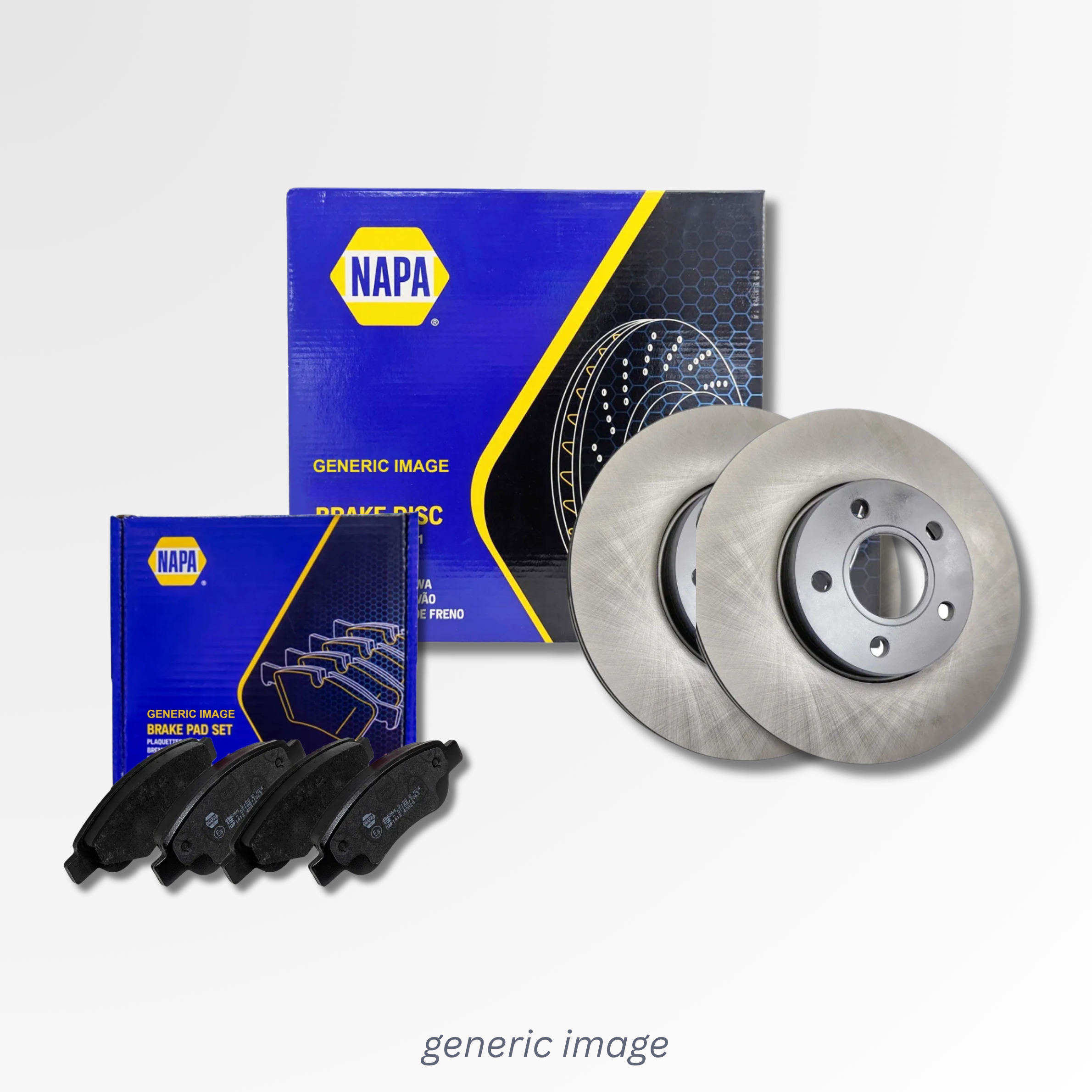 NAPA Rear Brake Solid Discs & Pads fits Hyundai IX35 2014-2015