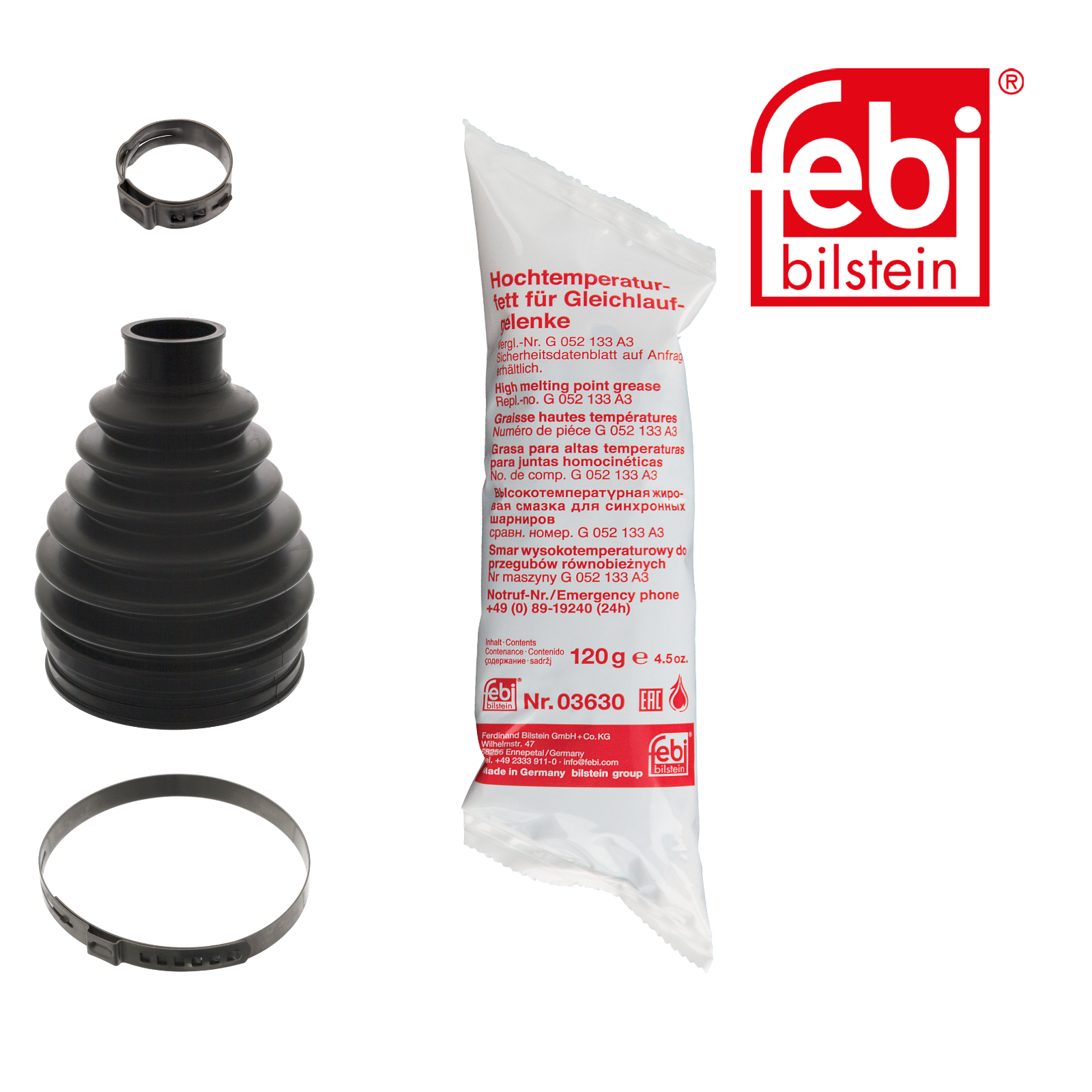 Febi Drive Shaft Bellow Kit Front Right Thermoplast 100324