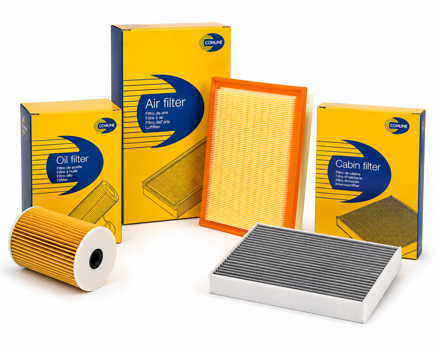 Comline Service Kit with Air, Oil & Cabin Filters fits Fiat Tipo 2015-2020 1.6