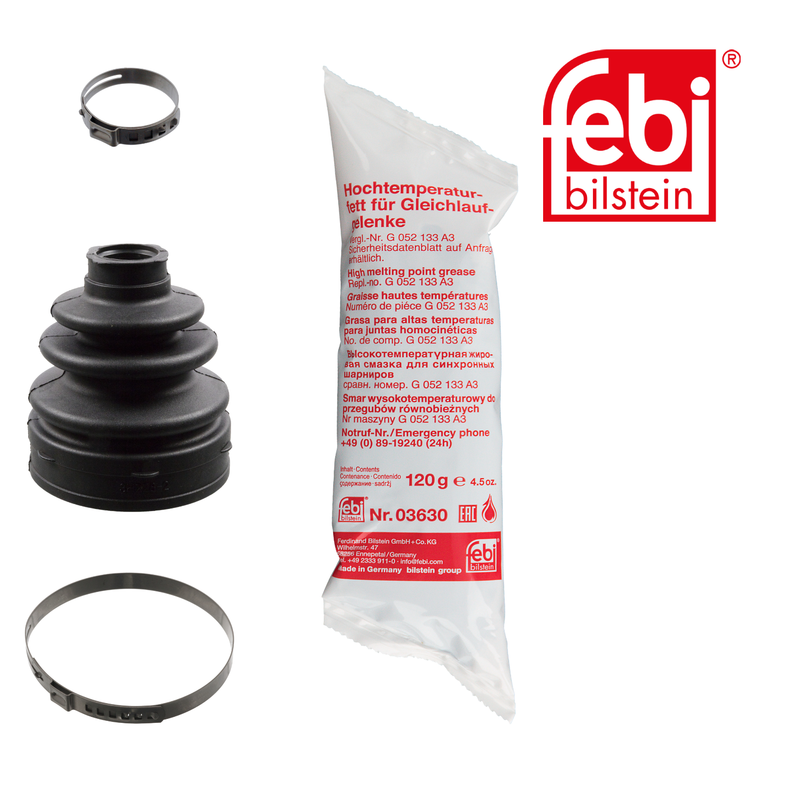 Febi Drive Shaft Bellow Kit Front Right Rubber 101964