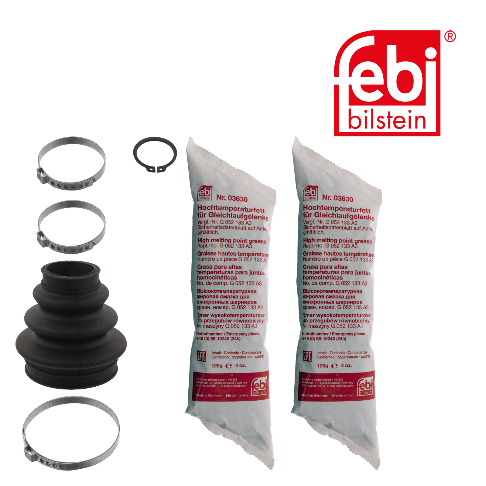 Febi Drive Shaft Bellow Kit Rear Rubber 36558