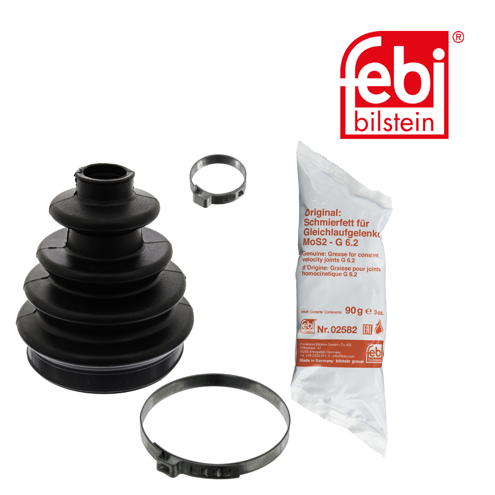 Febi Drive Shaft Bellow Kit transmission sided Rubber 02717