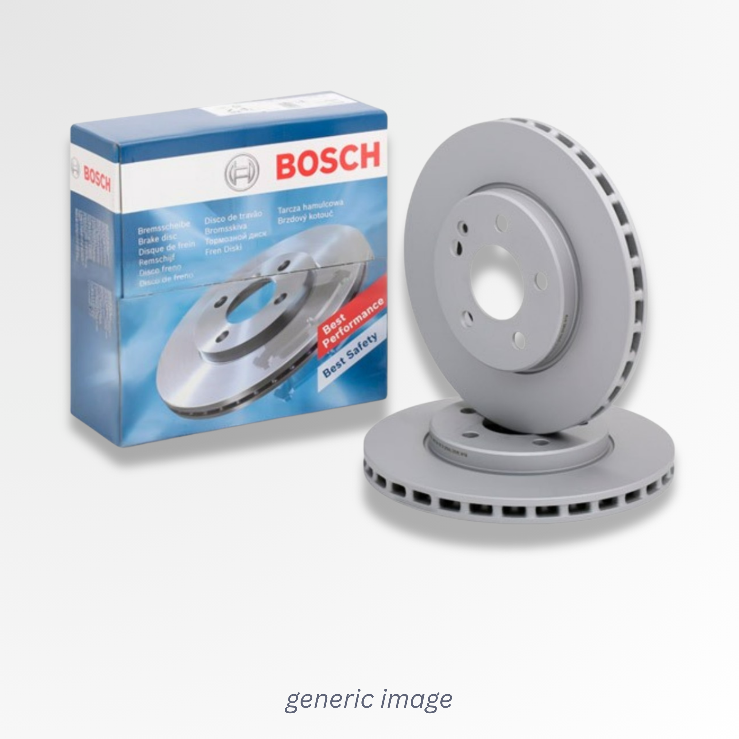 Bosch 2 x Vented Brake Discs fits Hyundai I20 I 2008-2015 1.2