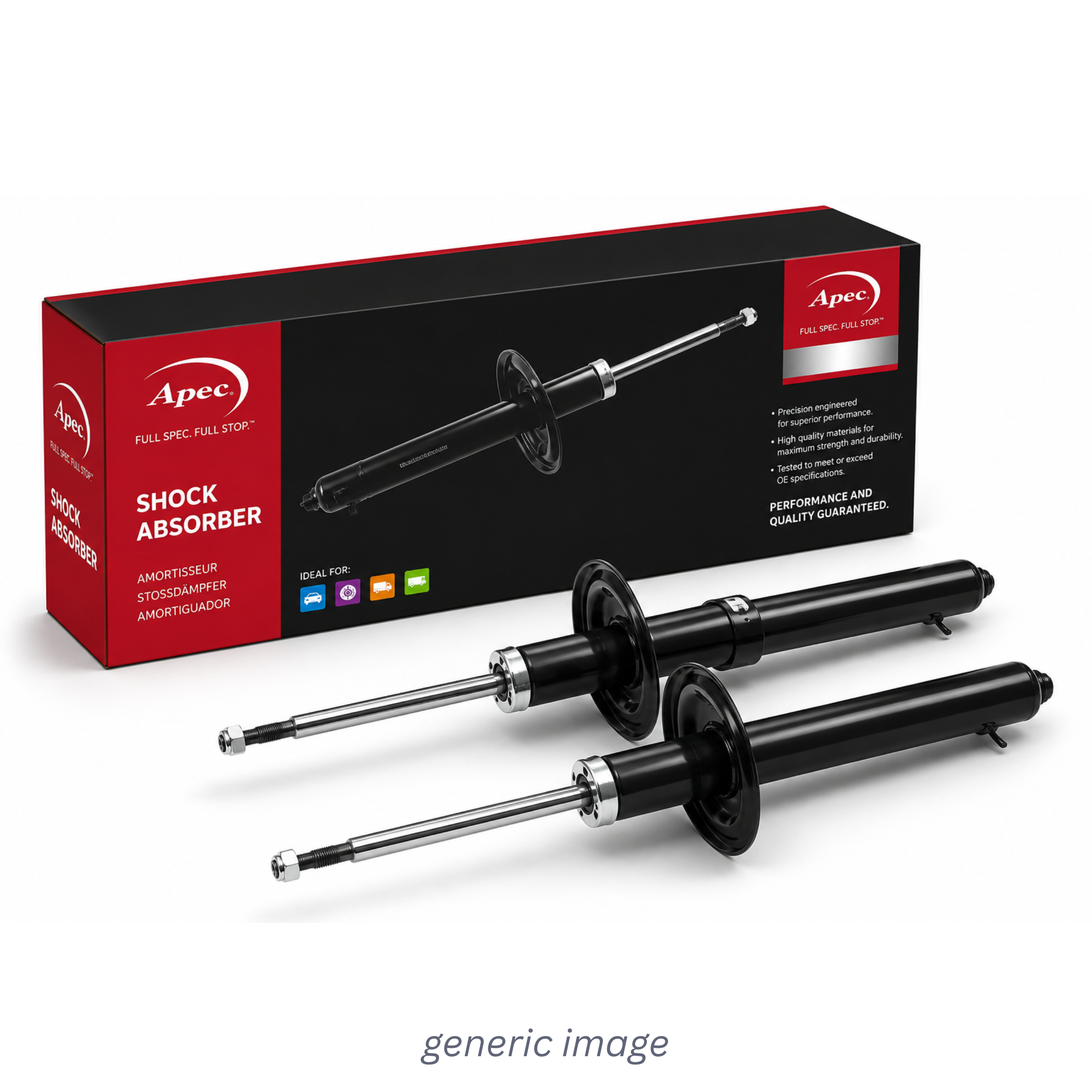 Apec 2 x Shock Absorbers fits BMW 3 1998-2007
