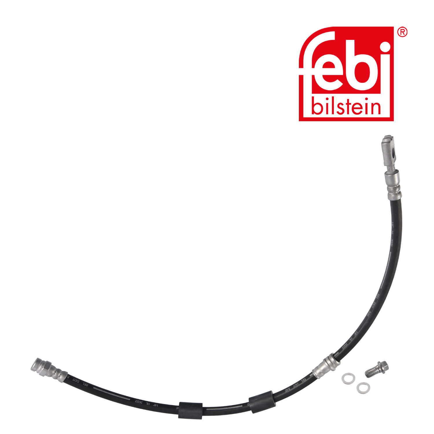 Febi Brake Hydraulic Hose Line Front Right 108086