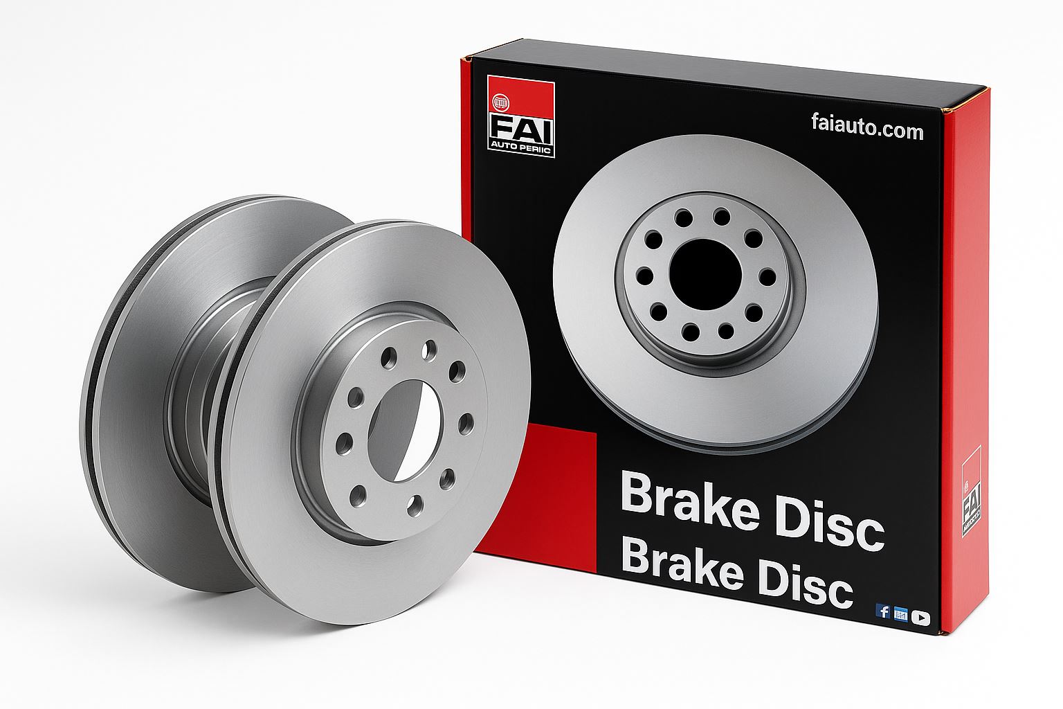 FAI 2 x Solid Brake Discs fits Land Rover Freelander 2 2006-2014 2.2