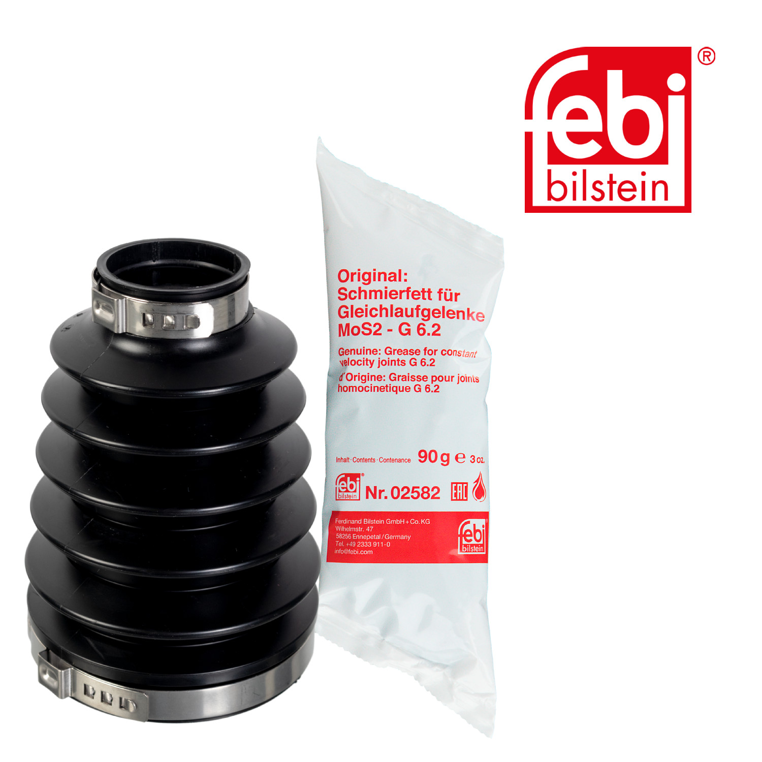 Febi Drive Shaft Bellow Kit transmission sided Thermoplastic polye 178977