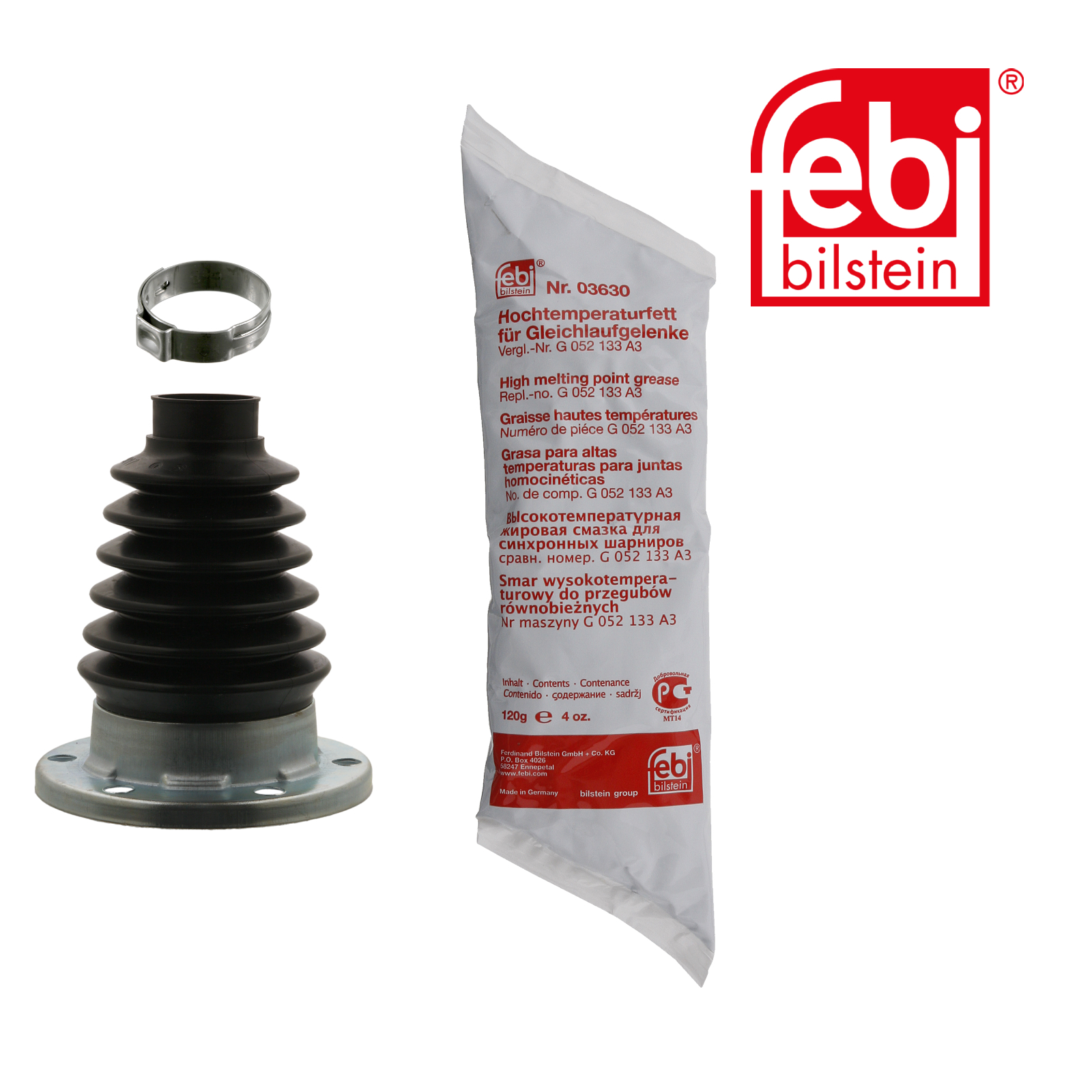 Febi Drive Shaft Bellow Kit Front Rubber 38365