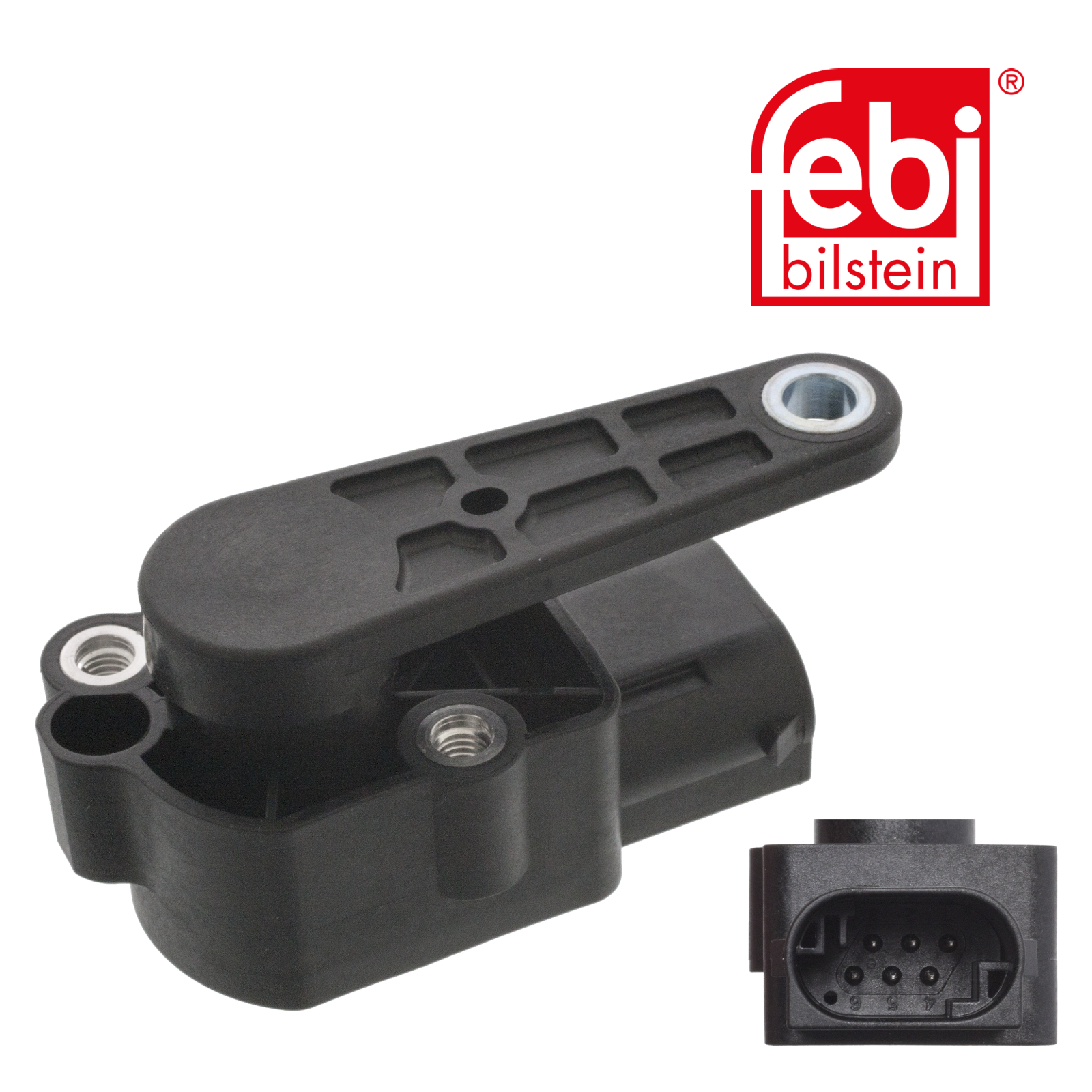 Febi Headlight Levelling Sensor Left Rear 6 Connectors 5V 46446