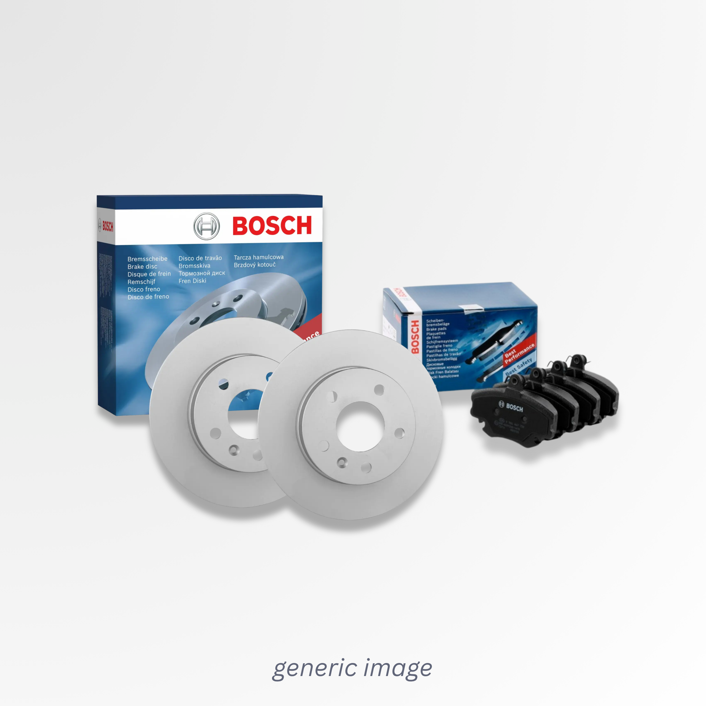 Bosch Rear Brake Solid Discs & Pads fits Ford Kuga II 2012-2019 1.5 1.6 2.0 2.5