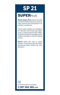 Bosch Conventional Front Wiper Blade Set 530mm + 530mm — SP2 fits Alfa Romeo 164