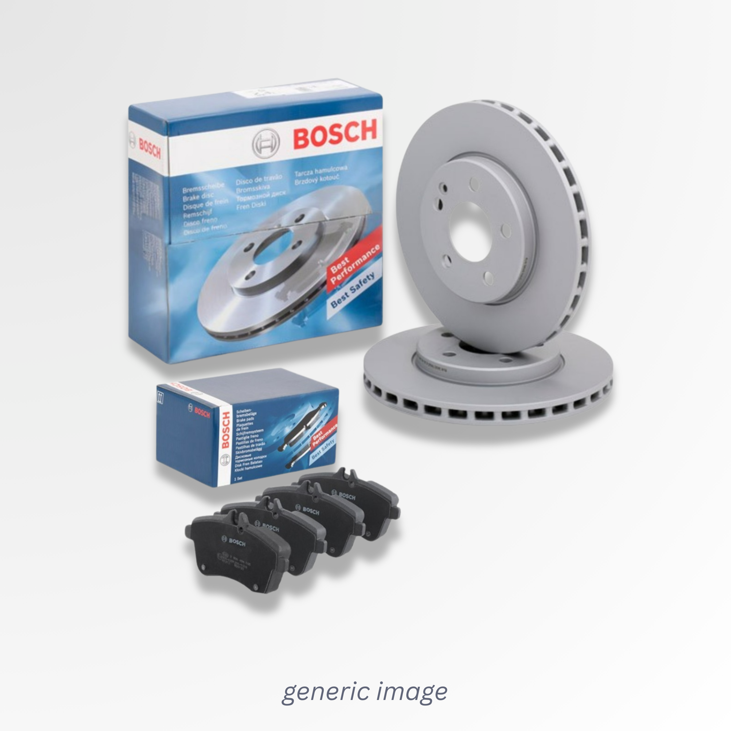 Bosch Front Brake Vented Discs & Pads fits Audi Q5 2008-2017 2.0 3.0 3.2