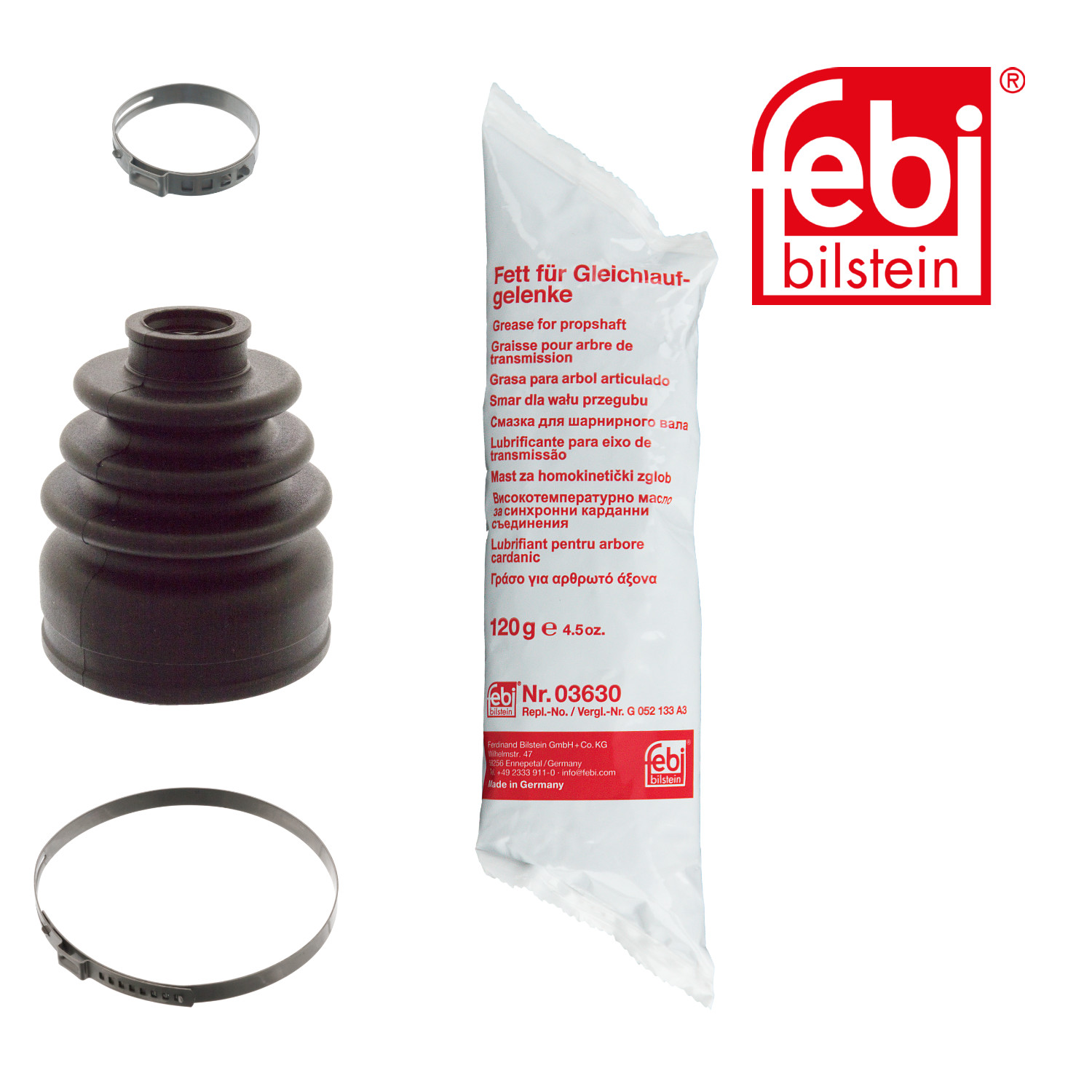 Febi Drive Shaft Bellow Kit Front Left Rubber 101938