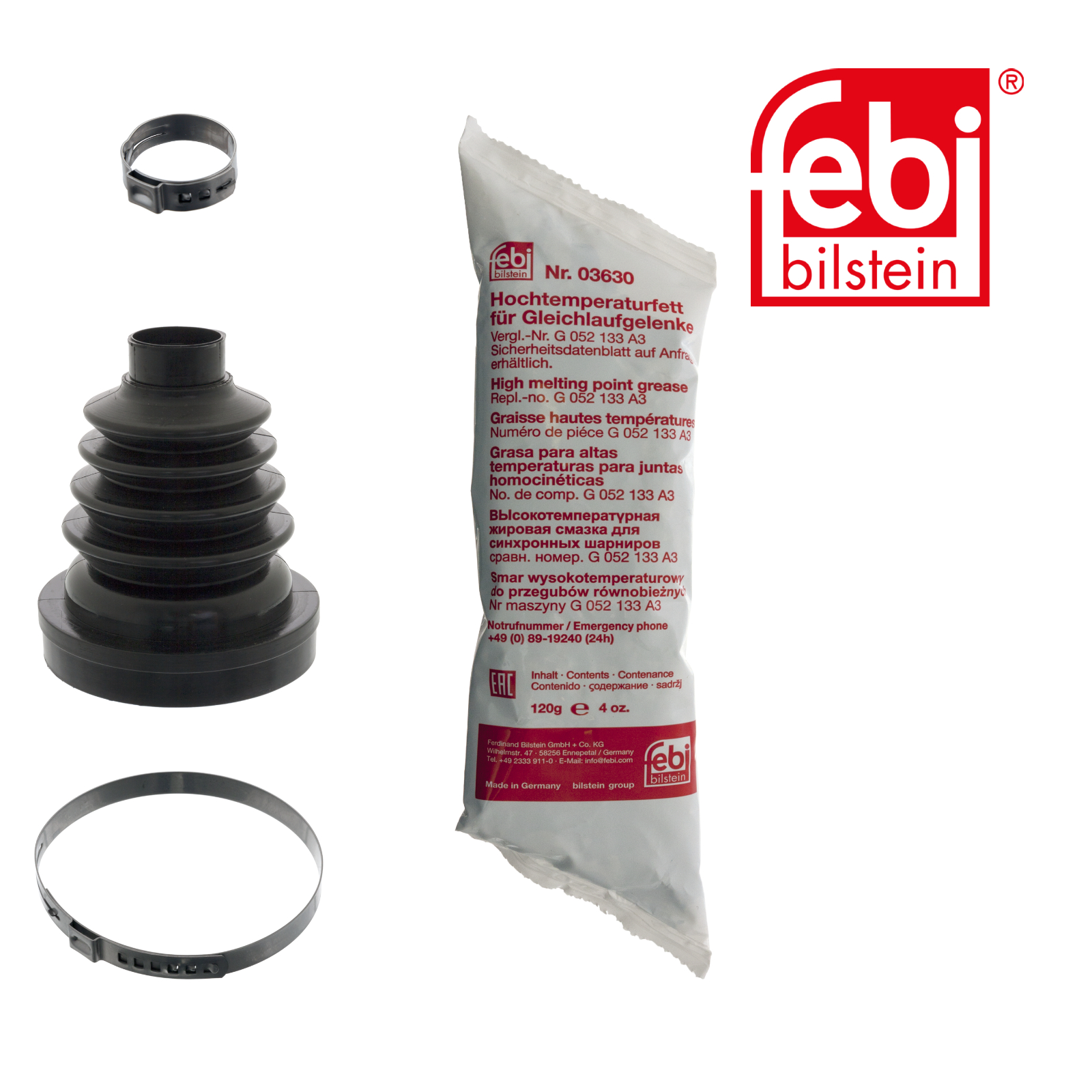 Febi Drive Shaft Bellow Kit Front Thermoplast 100195