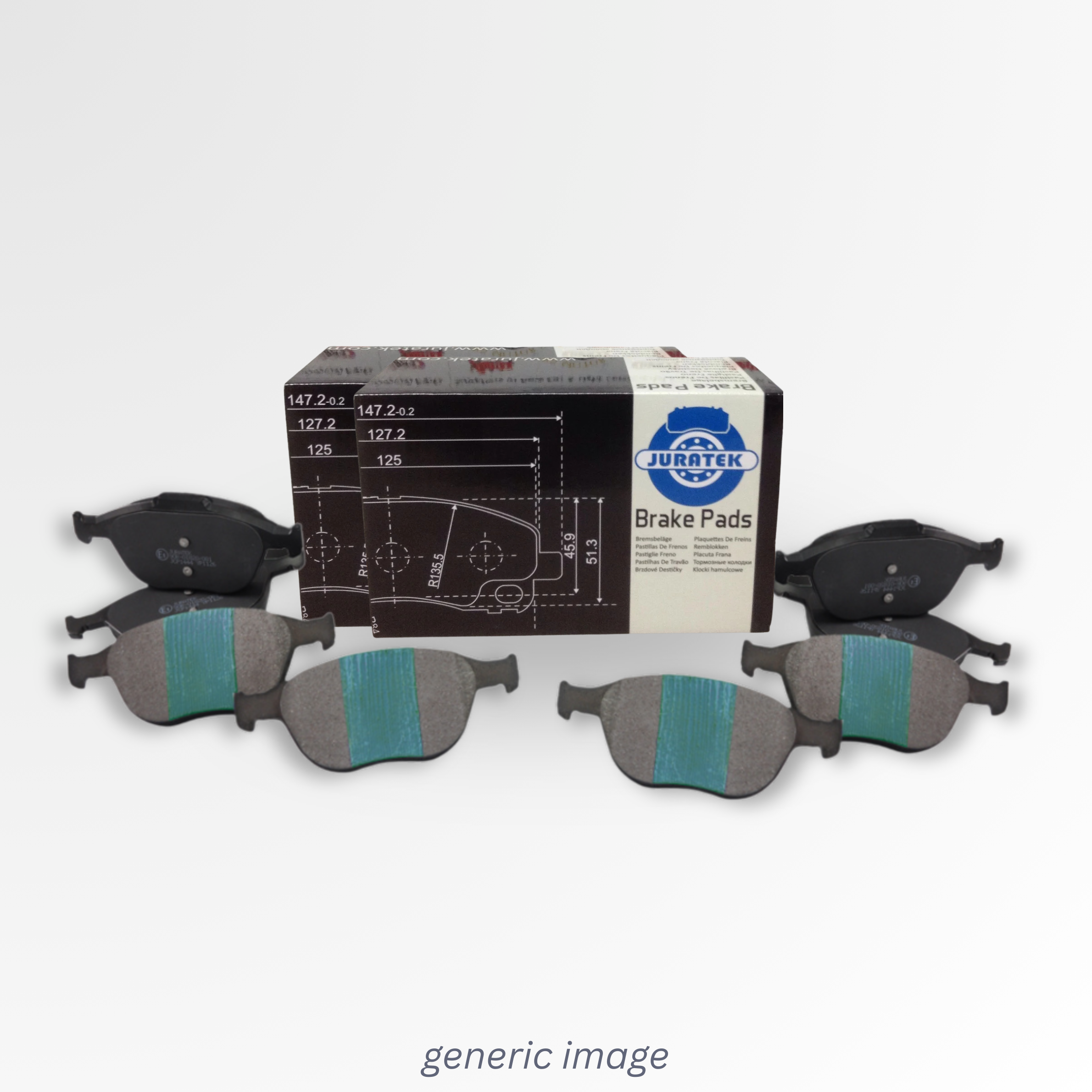 Juratek Front & Rear Pads fits Jaguar Xe 2015 on 2.0