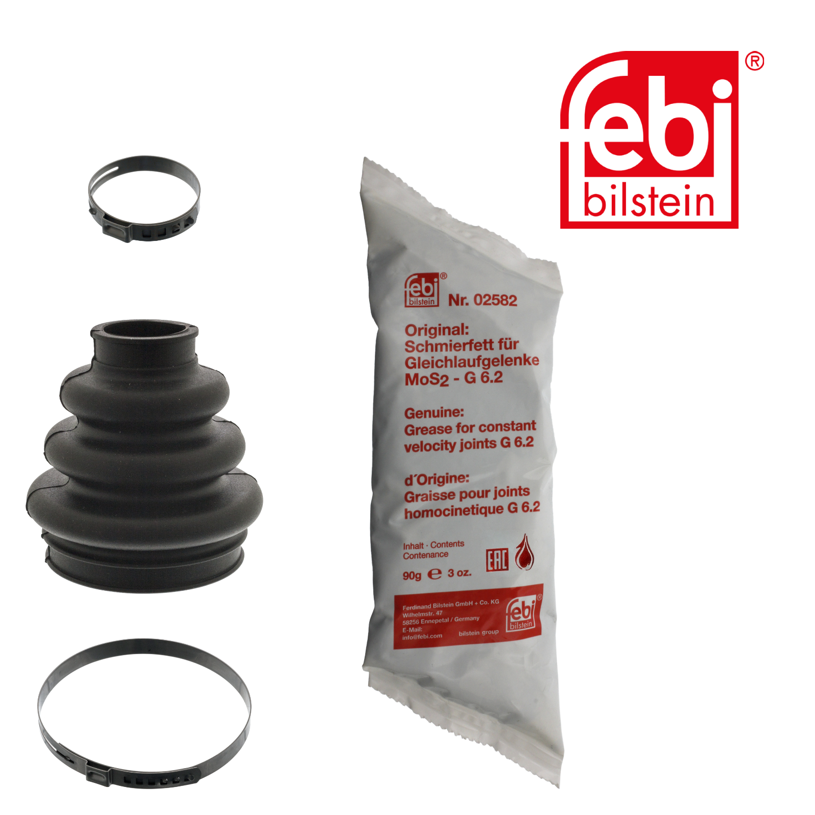 Febi Drive Shaft Bellow Kit Wheel Side Rubber 100445