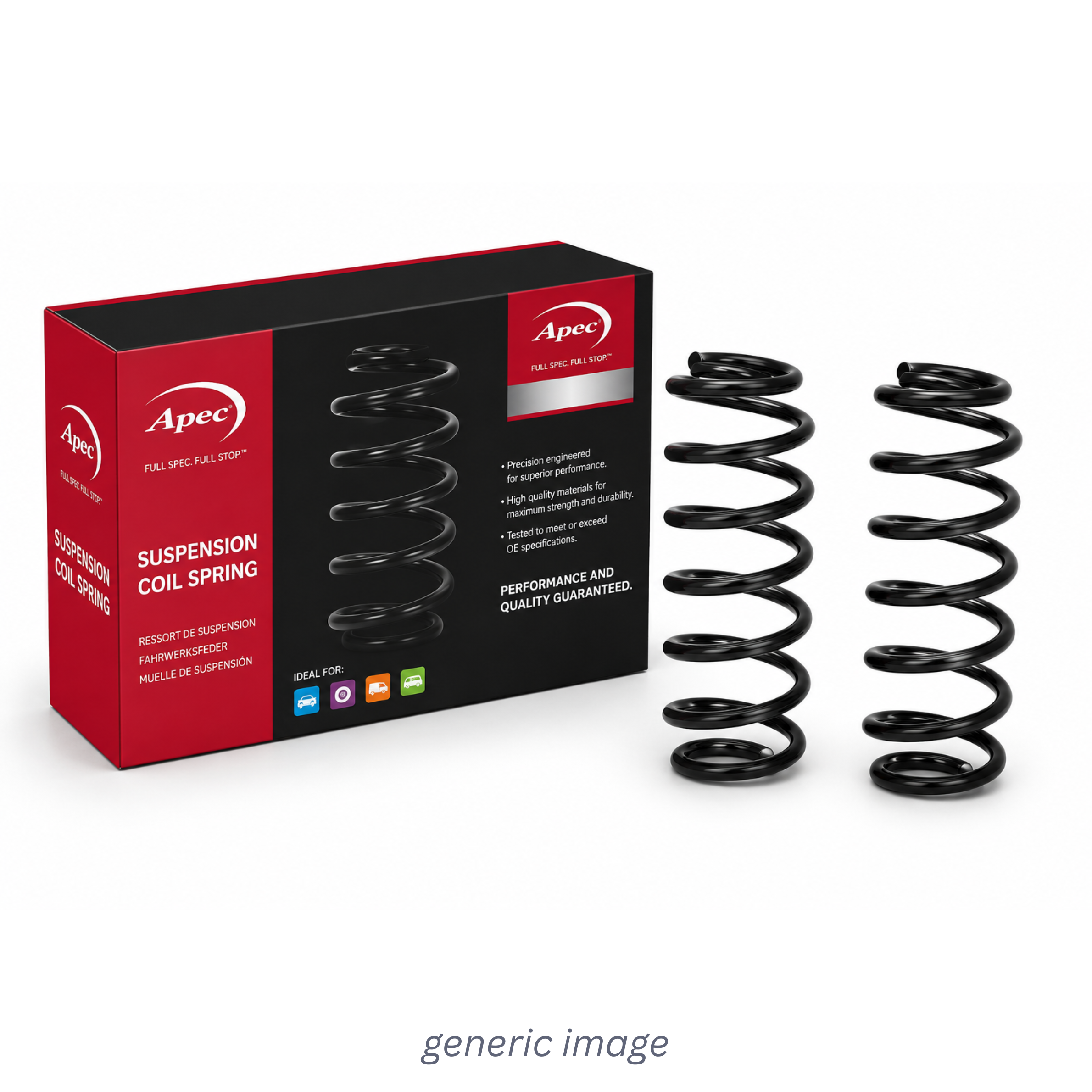 Apec 2 x Suspension Springs fits Isuzu D-Max II 2012-2018 2.5