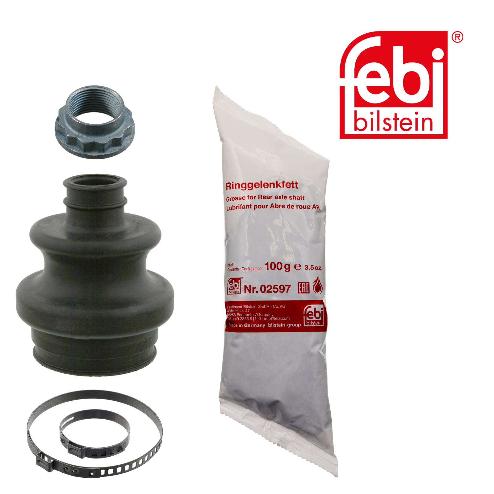 Febi Drive Shaft Bellow Kit Wheel Side Rubber 27851