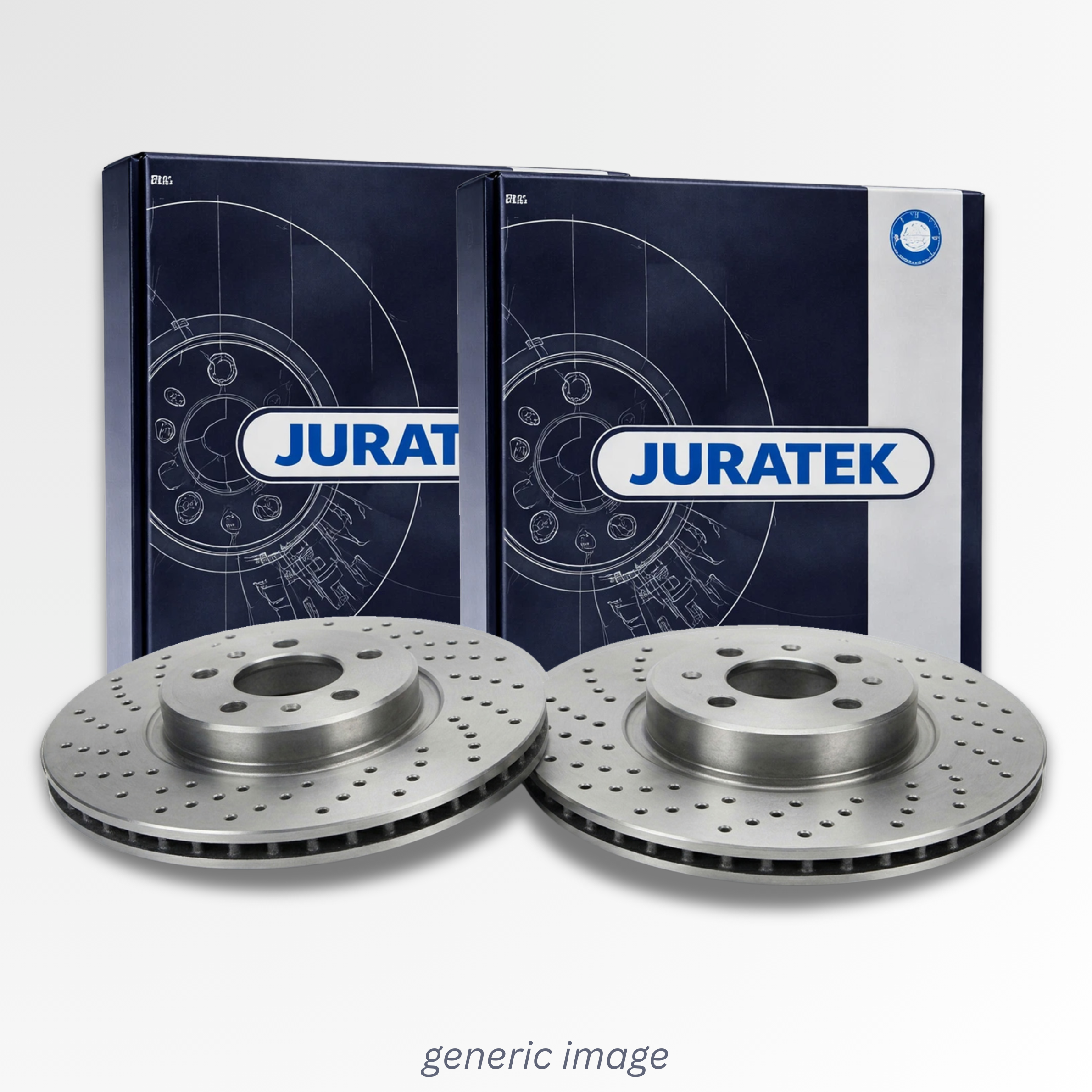 Juratek 2 x Perforated/Vented Front Brake Discs BMW174