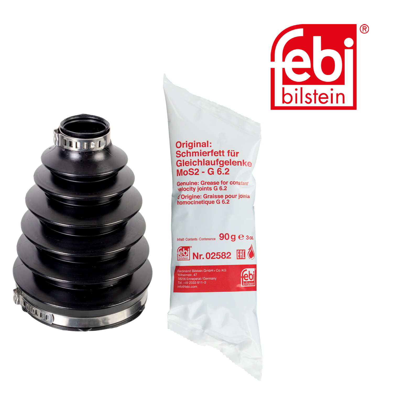 Febi Drive Shaft Bellow Kit Front Thermoplastic polyester elast 176110