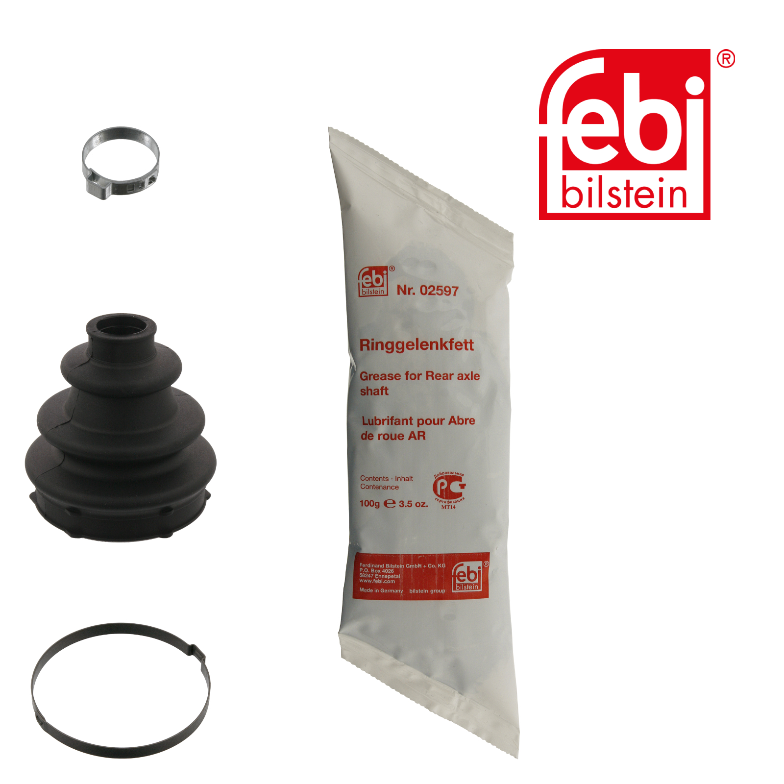 Febi Drive Shaft Bellow Kit Rear Right Rubber 36836