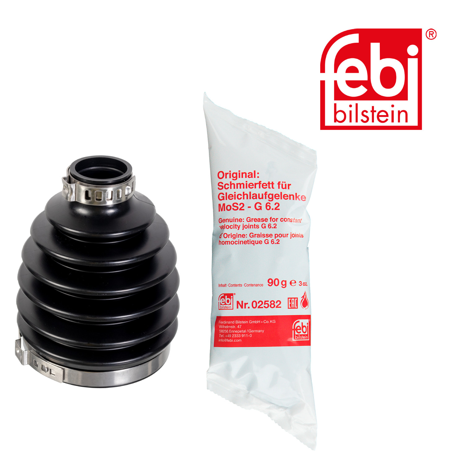 Febi Drive Shaft Bellow Kit Front Thermoplastic polyester ela 180207