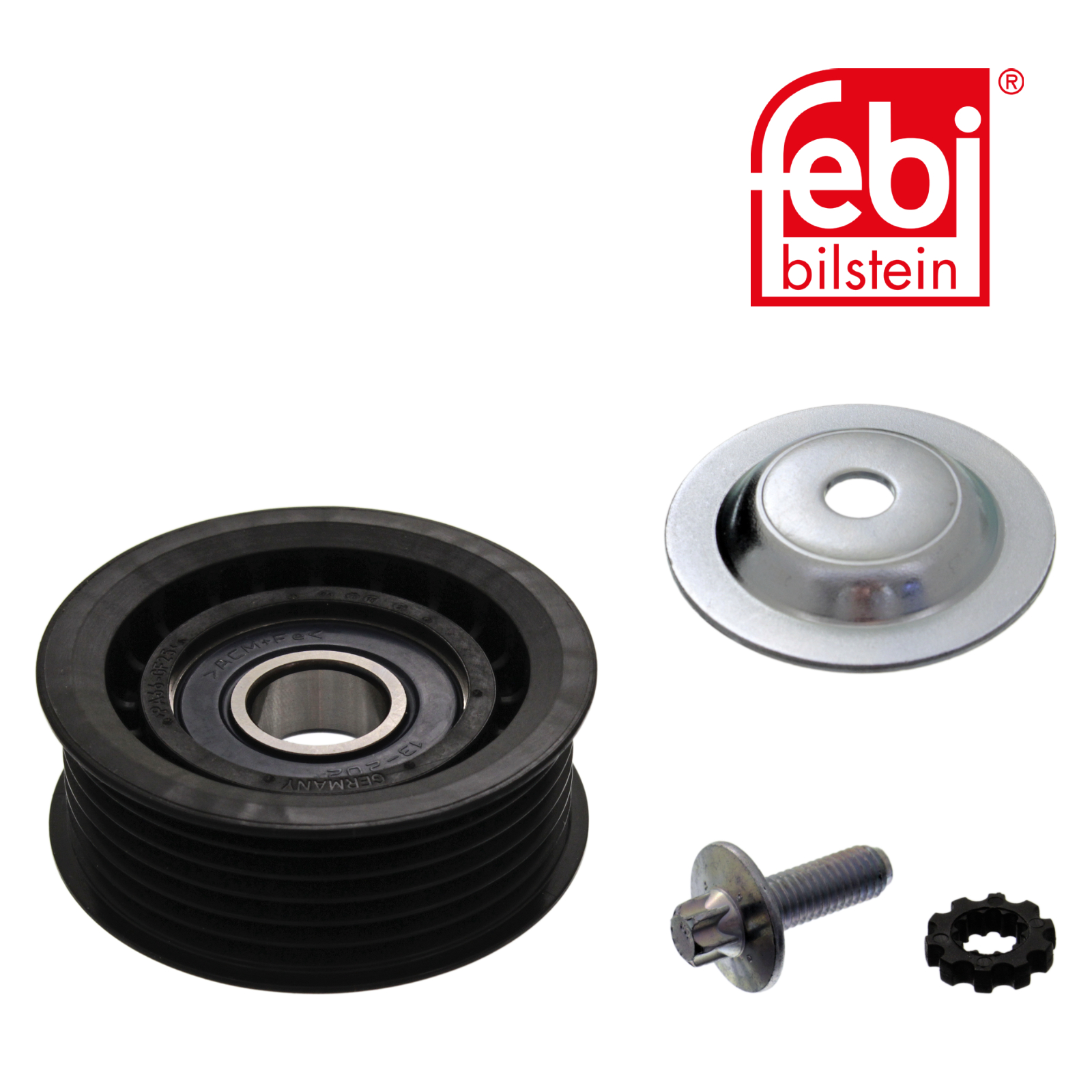 Febi V-Ribbed Belt Deflection/Guide Pulley 100091