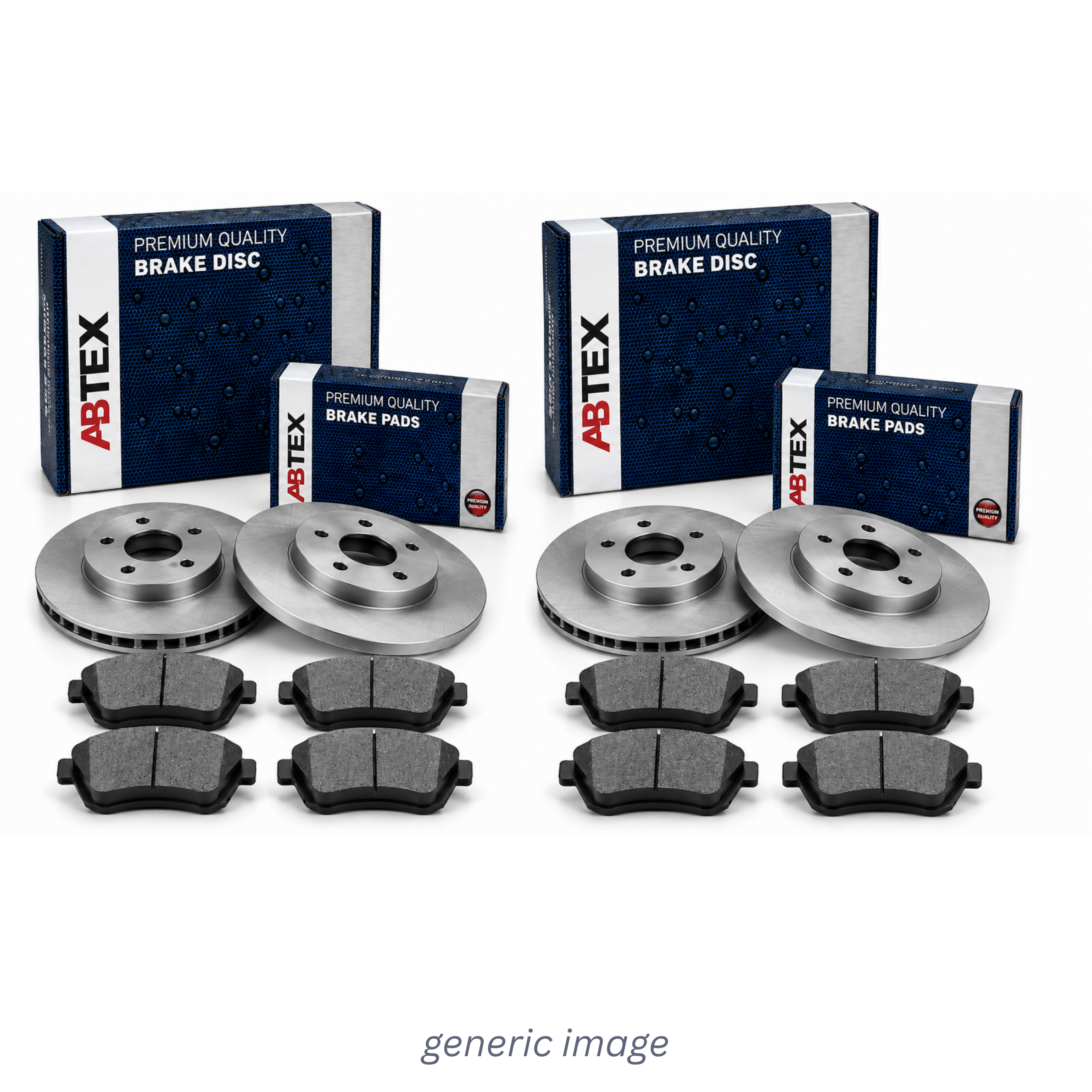 Abtex Front & Rear Brake Discs & Pads fits Alfa Romeo Mito 2008-2013 1.4