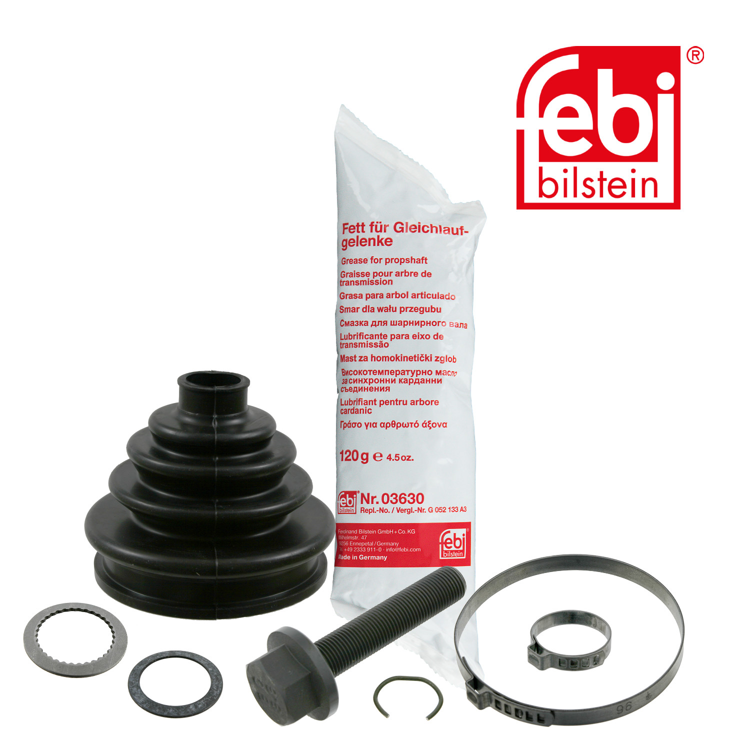 Febi Drive Shaft Bellow Kit Front Rubber 01170