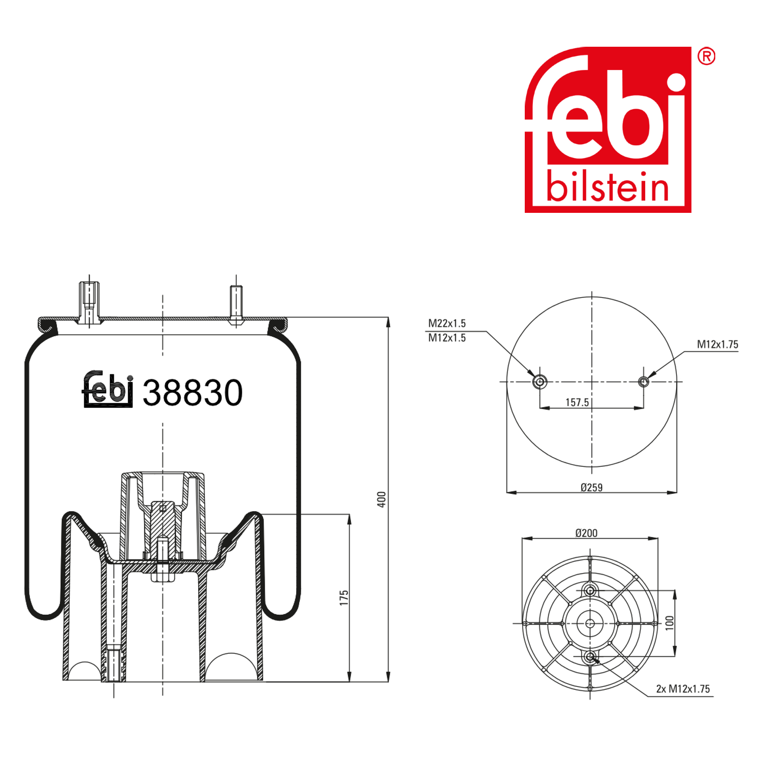Febi Air Suspension Bellow 38830