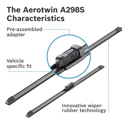 Bosch Aerotwin Wiper Blade Set 600mm + 500mm — A298S fits Audi A4 Allroad B8