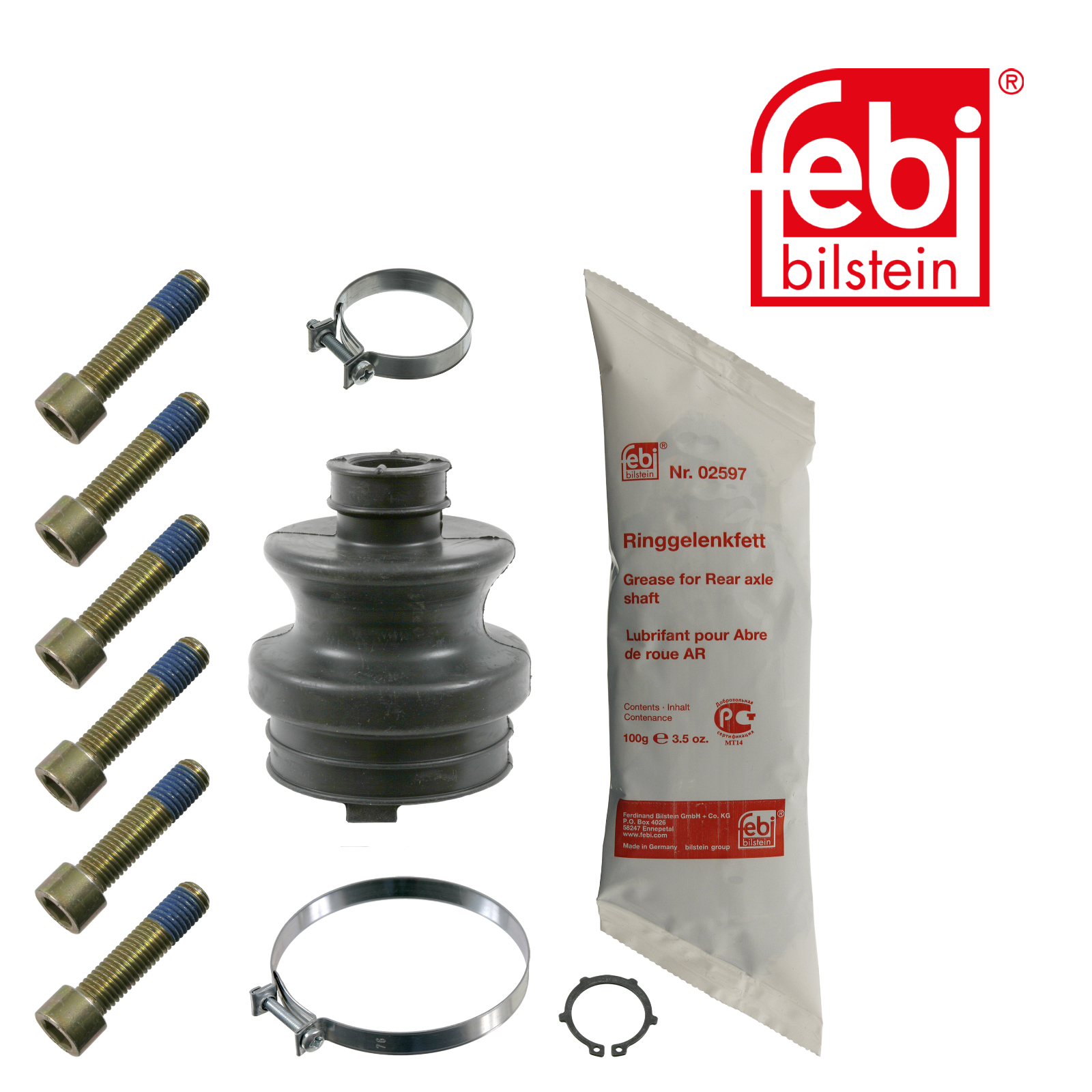 Febi Drive Shaft Bellow Kit transmission sided Rubber 08479