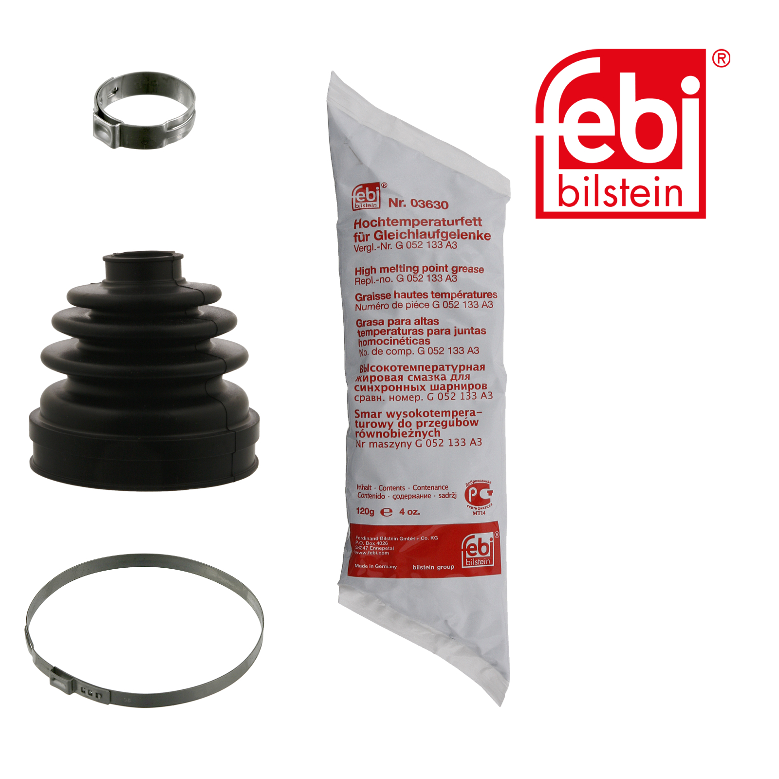 Febi Drive Shaft Bellow Kit Front Right Rubber 38343