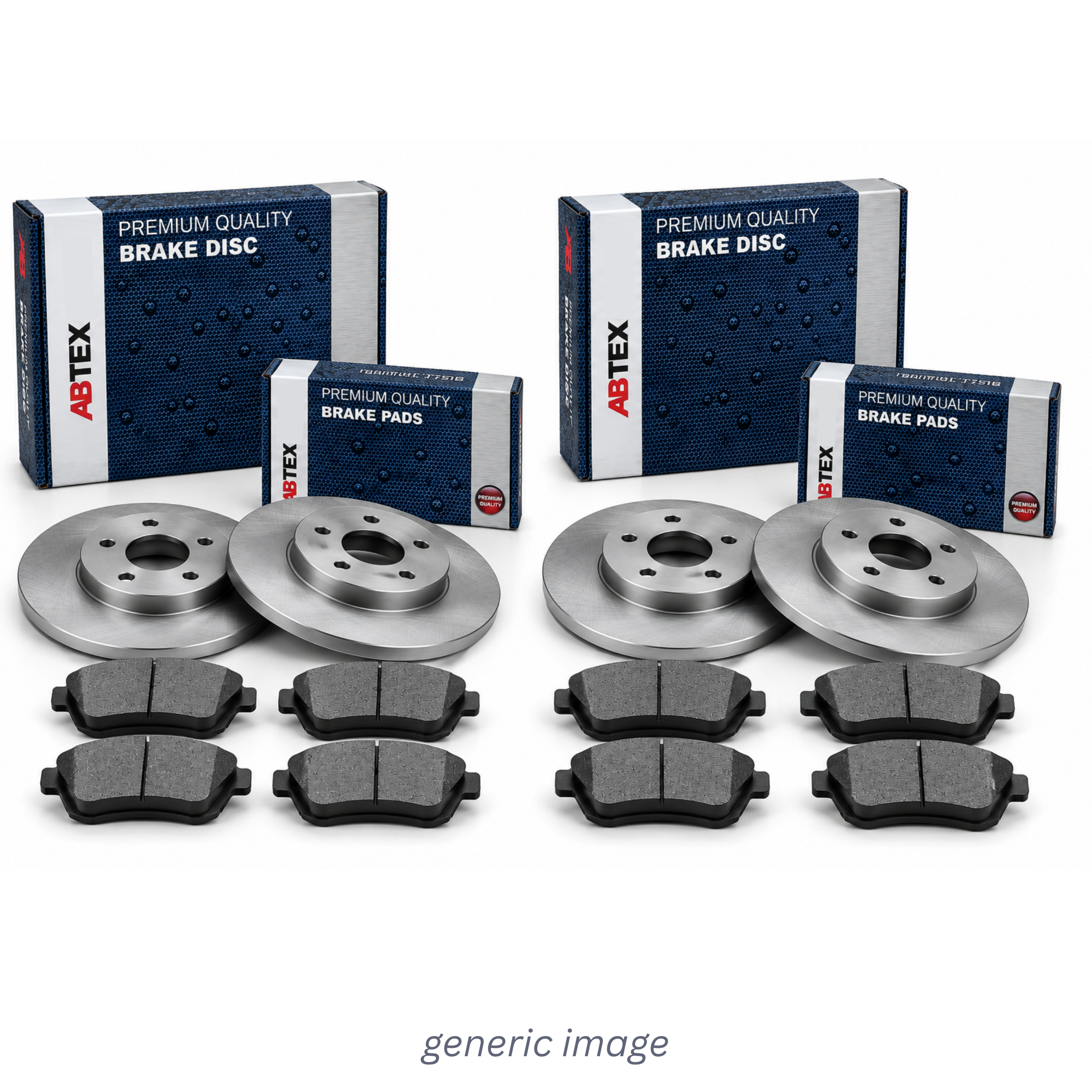 Abtex Front & Rear Brake Discs & Pads fits Citroën C4 Cactus 2014-2019 1.2 1.6
