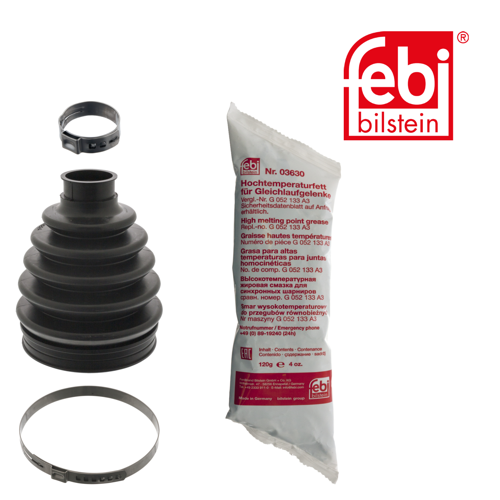 Febi Drive Shaft Bellow Kit Front Thermoplast 48928