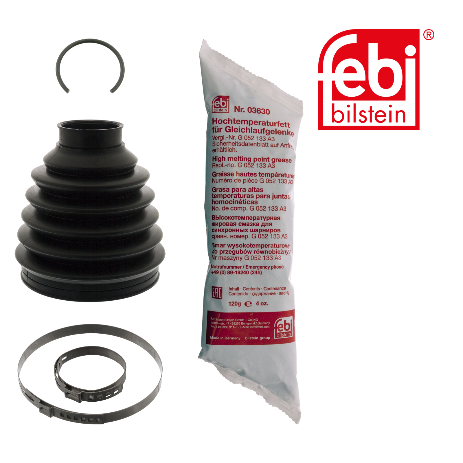 Febi Drive Shaft Bellow Kit Front Right Thermoplast 100222