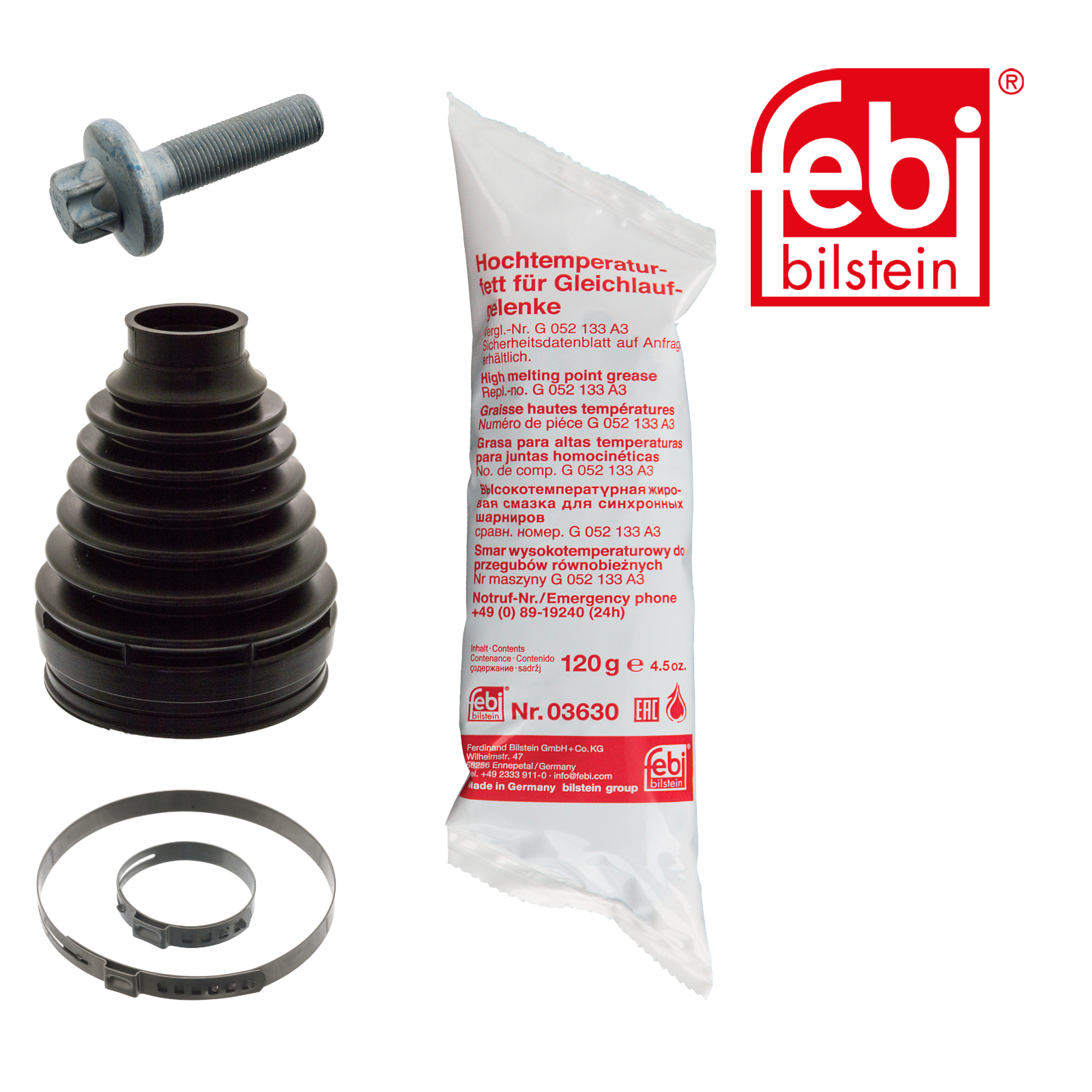Febi Drive Shaft Bellow Kit transmission sided Thermo 101942