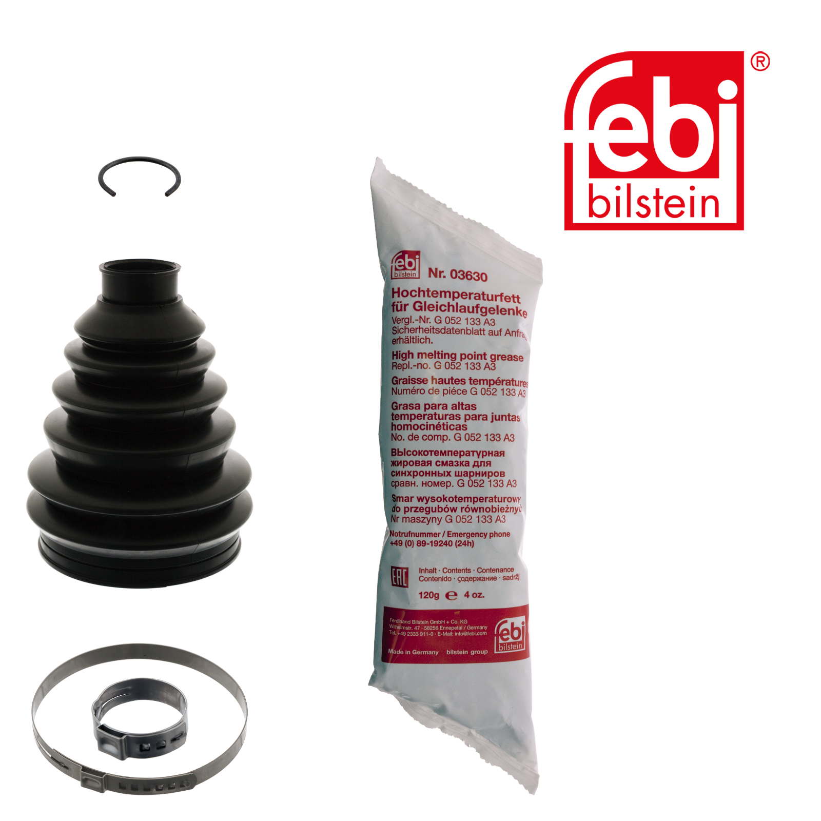 Febi Drive Shaft Bellow Kit Front Thermoplast 49881