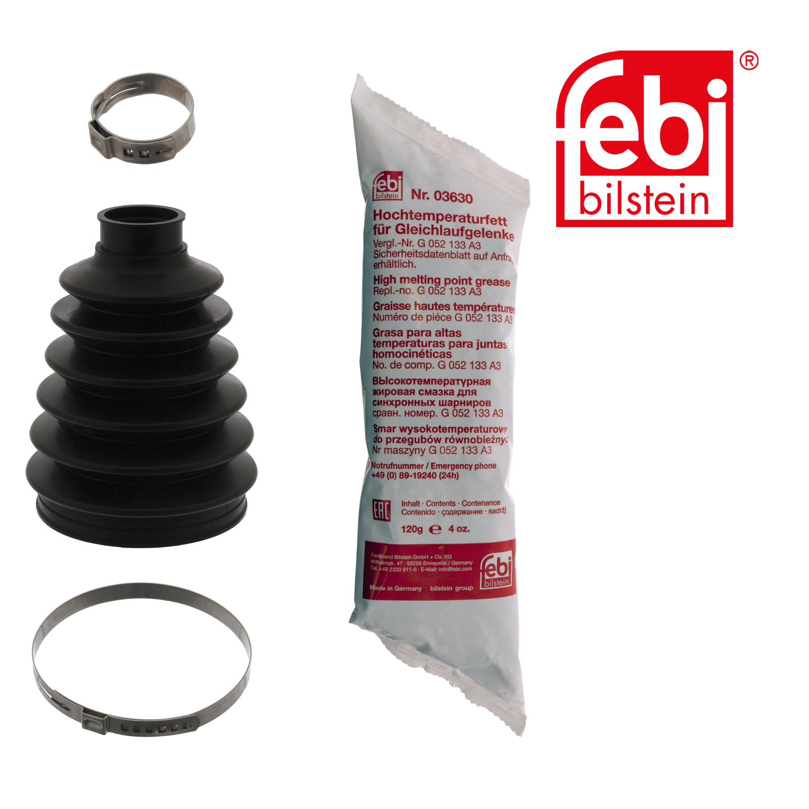 Febi Drive Shaft Bellow Kit Front Thermoplast 48812