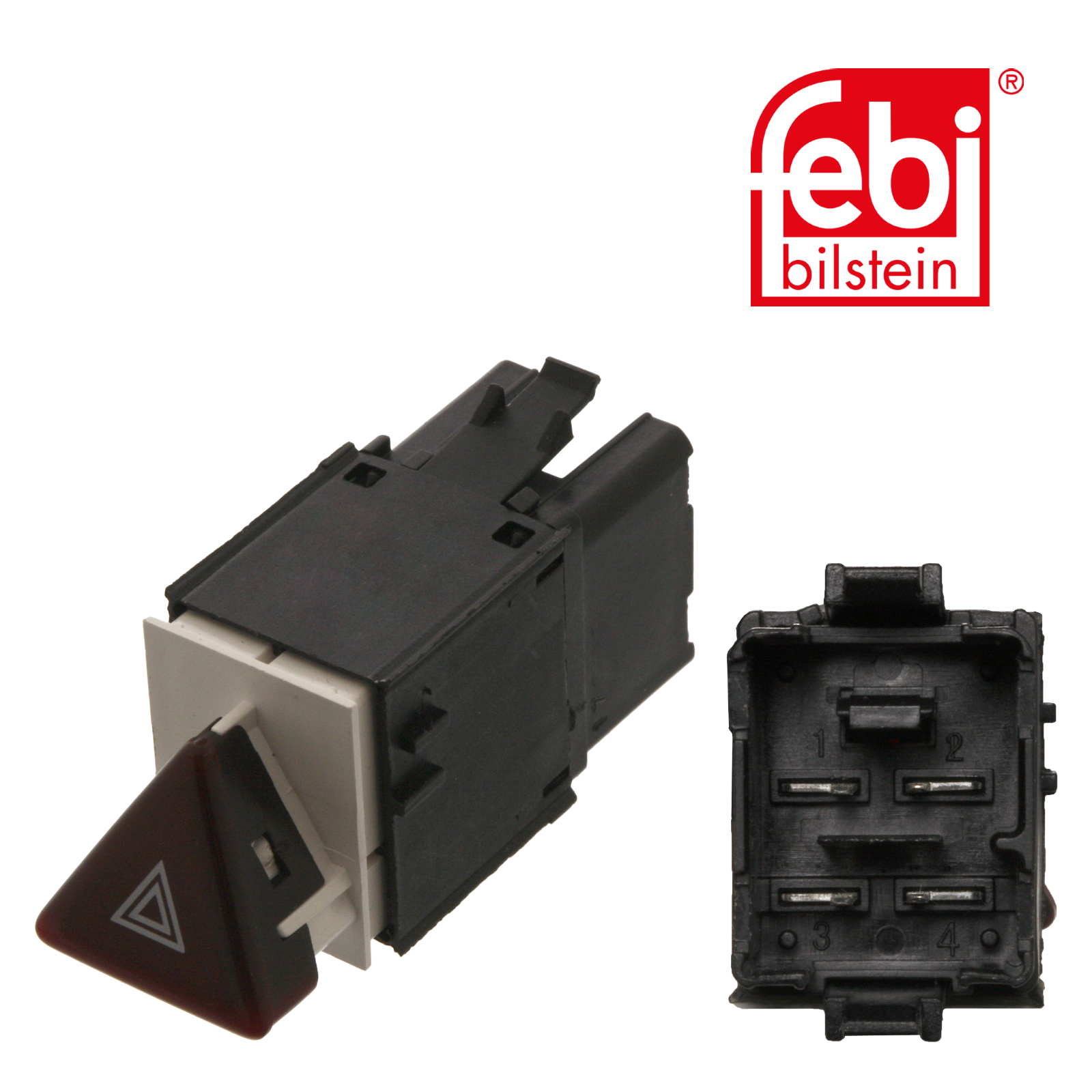 Febi Hazard Warning Light Switch 4 Connectors Plastic 38646