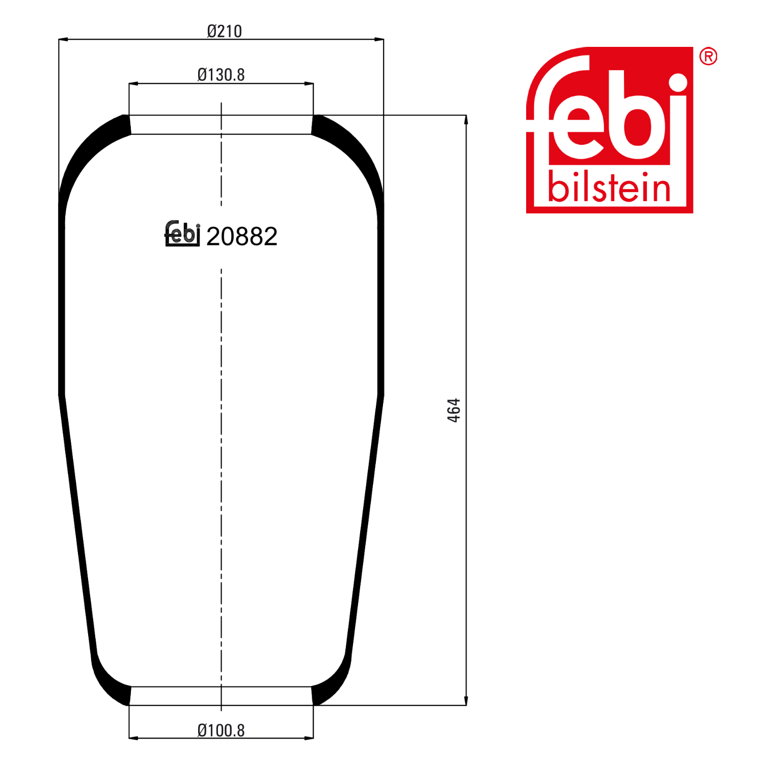 Febi Air Suspension Bellow 101mm 20882