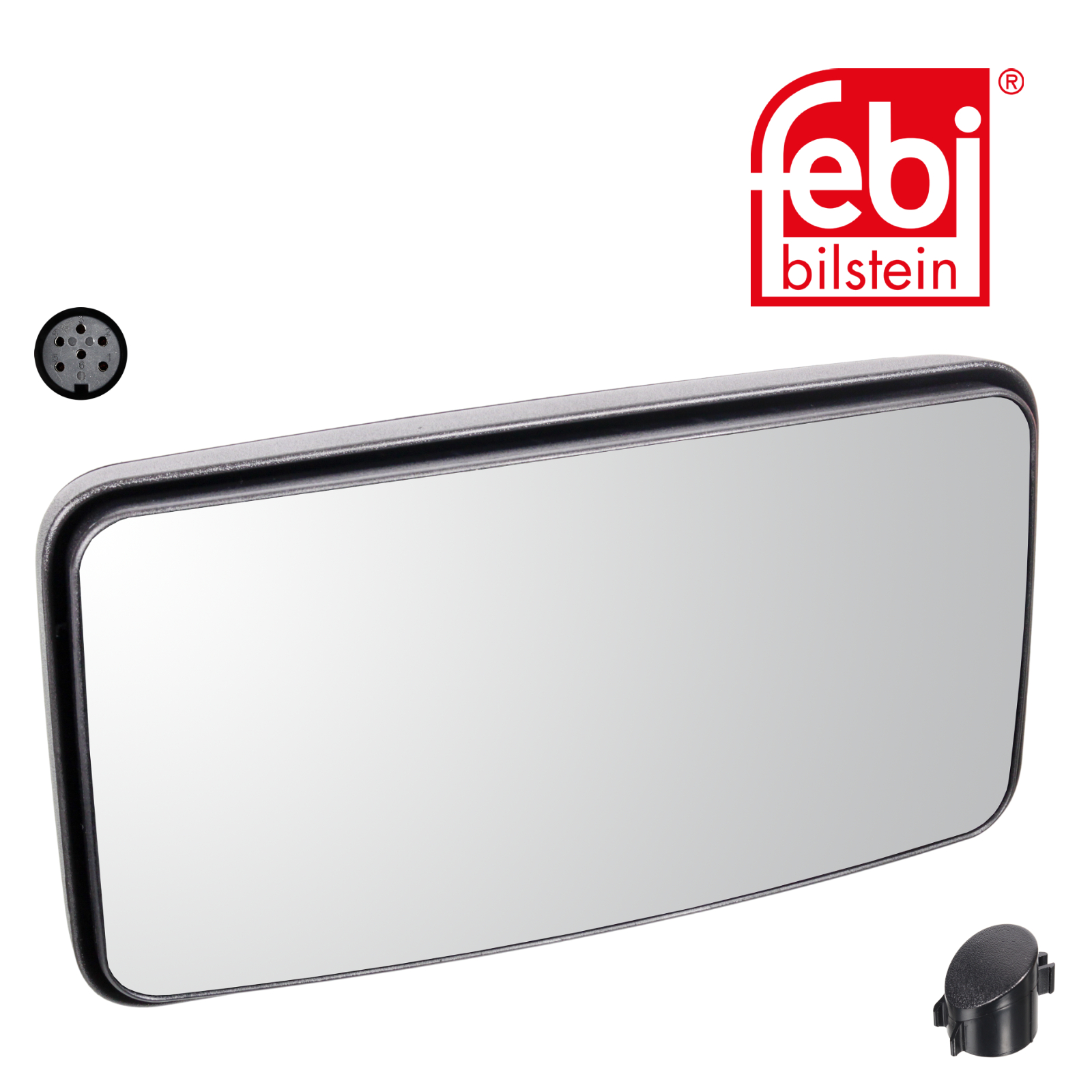 Febi Driver Cab Exterior Mirror Wide 120mm Thick 103900