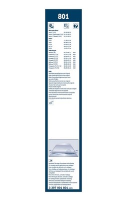 Bosch Eco Front Wiper Blade Set 600mm + 530mm — 801 fits Volvo S80 I 1998-2001